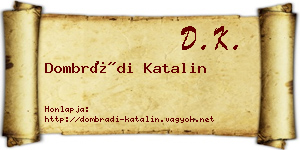 Dombrádi Katalin névjegykártya