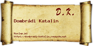 Dombrádi Katalin névjegykártya